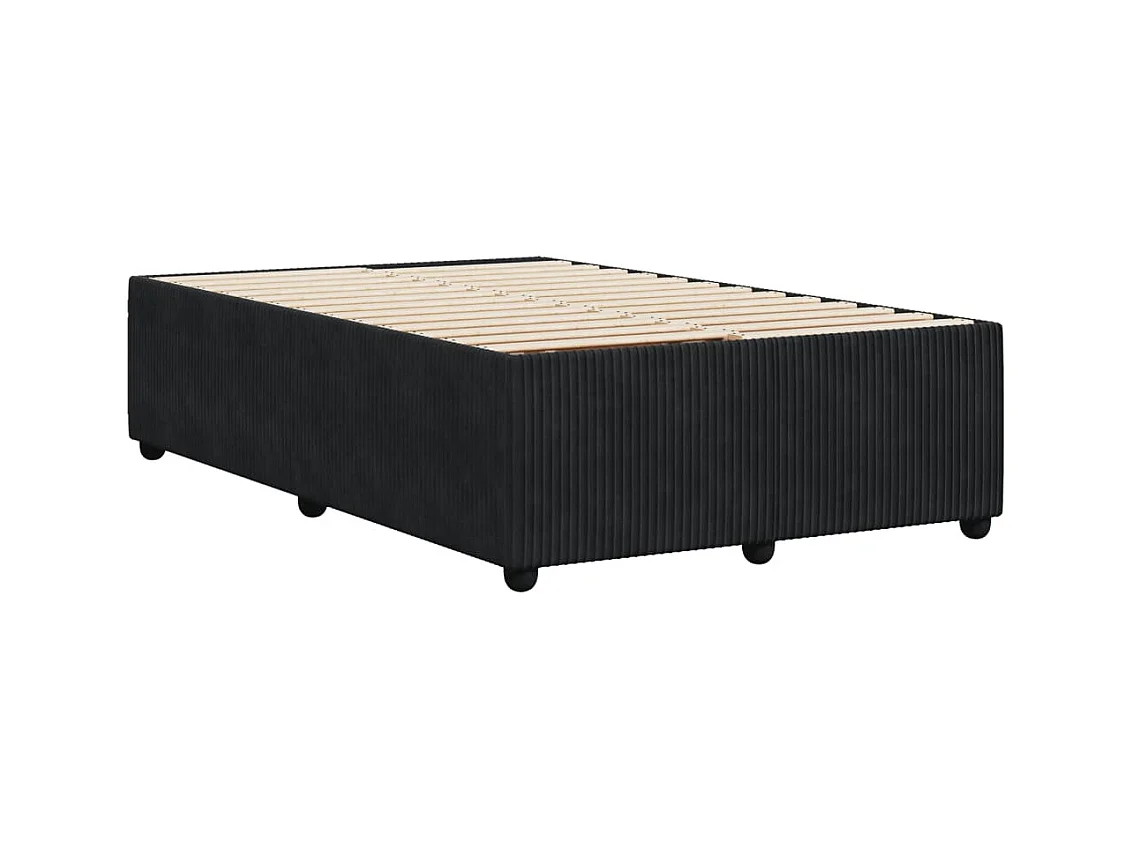 Cadre de lit sans matelas noir 120x190 cm velours