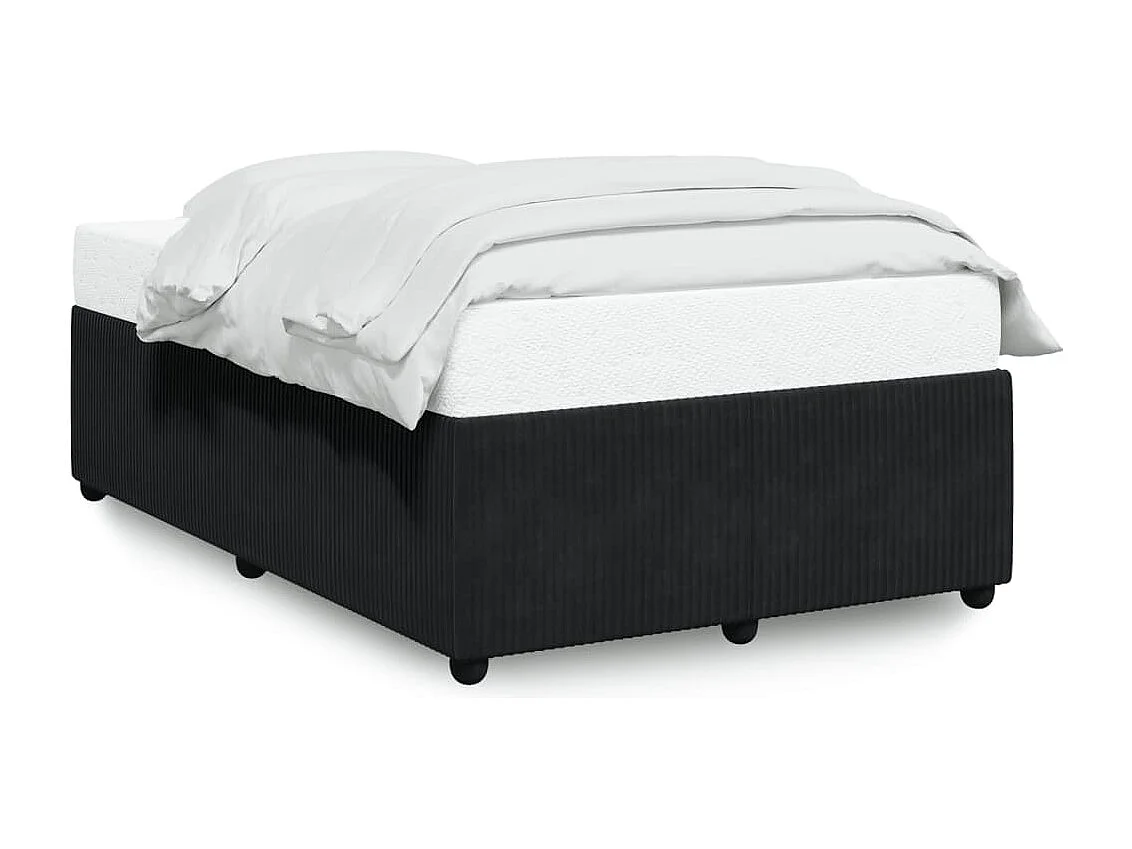 Cadre de lit sans matelas noir 120x190 cm velours