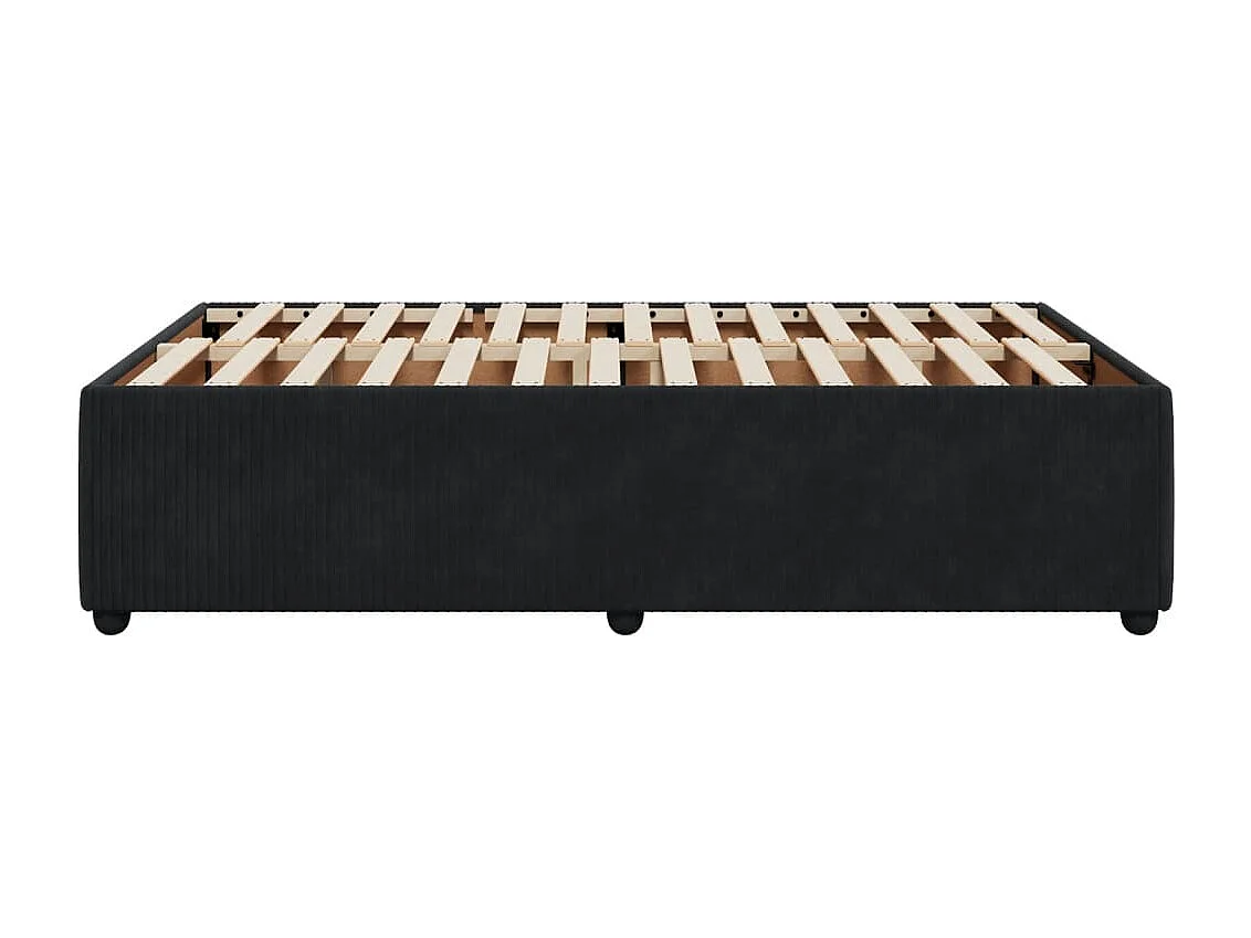 Cadre de lit sans matelas noir 120x190 cm velours