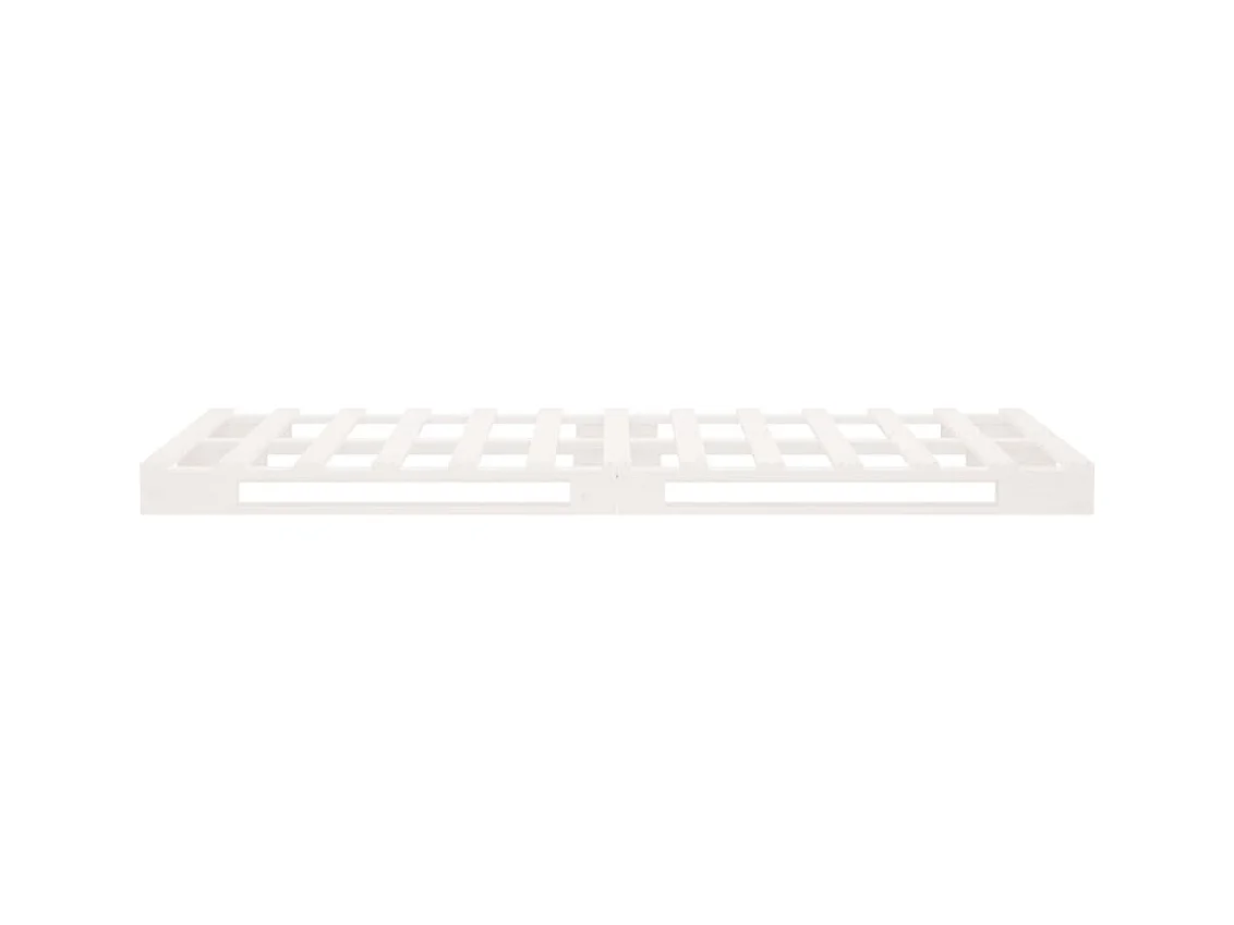 Cadre de lit sans matelas blanc 90x200 cm bois de pin massif