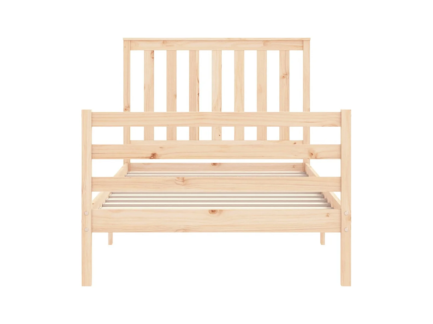 Bedframe massief grenenhout wit 100x200 cm