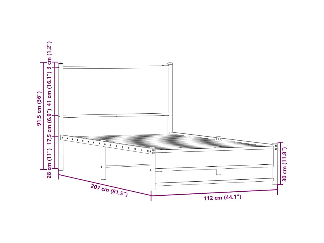 Bettgestell ohne Matratze Schwarz 180x200 cm Stoff
