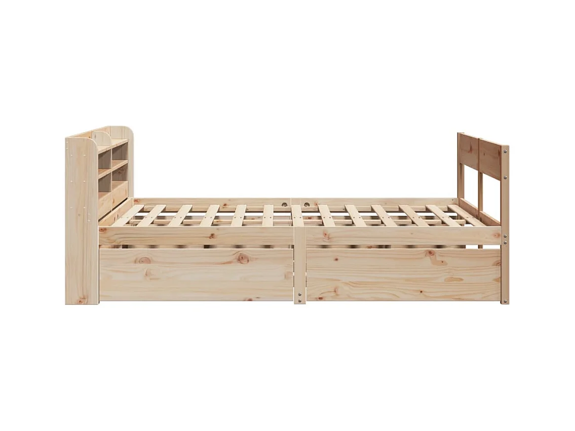 Cadre de lit sans matelas 140x200 cm bois massif de pin
