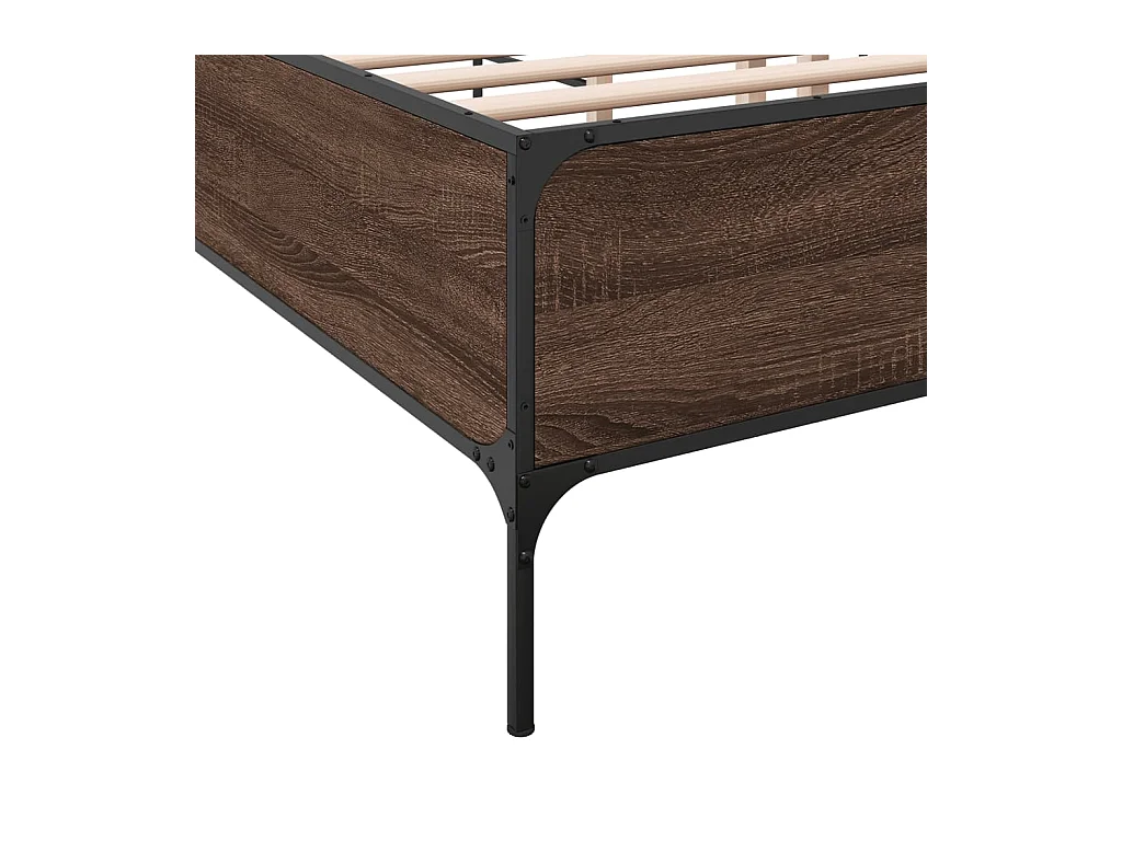 Giroletto Rovere Marrone 160x200cm in Legno Multistrato Metallo