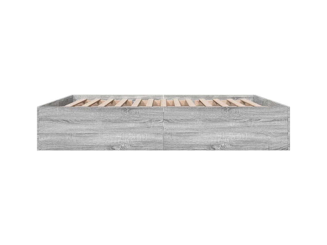 Cadre de lit sans matelas sonoma gris 200x200 cm