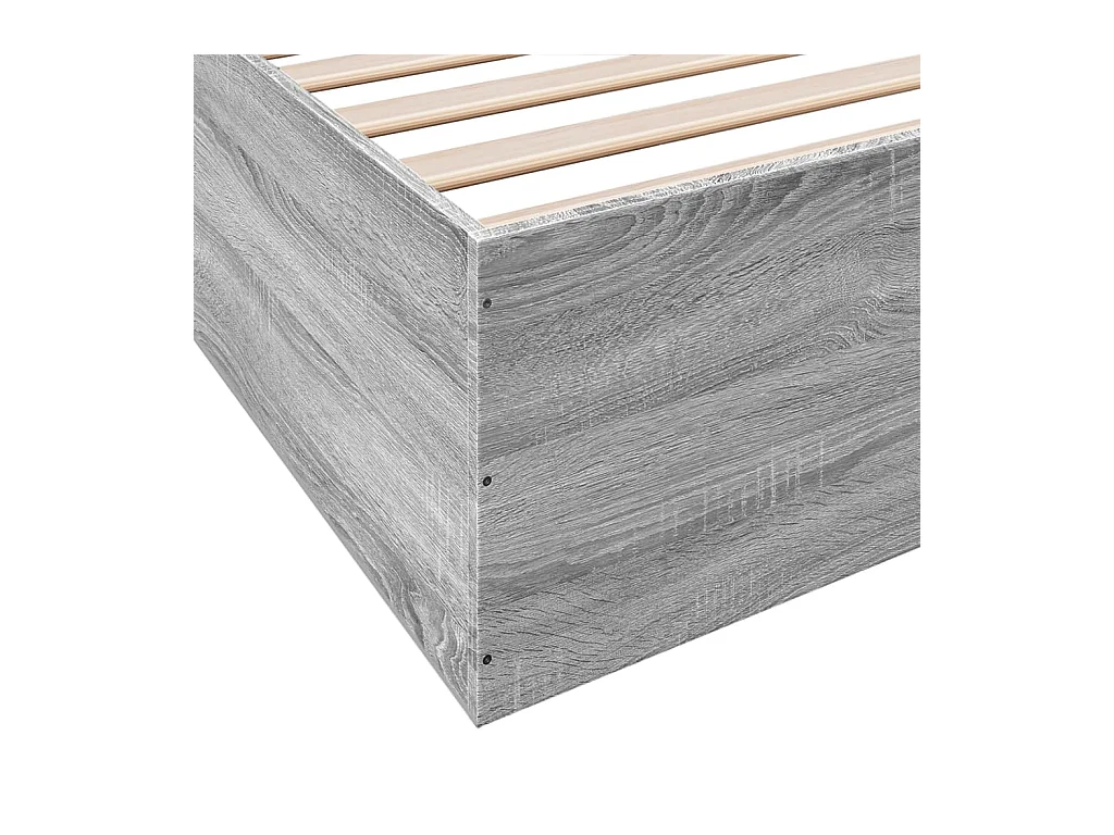 Cadre de lit sans matelas sonoma gris 200x200 cm
