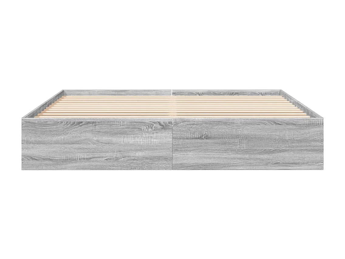Cadre de lit sans matelas sonoma gris 200x200 cm