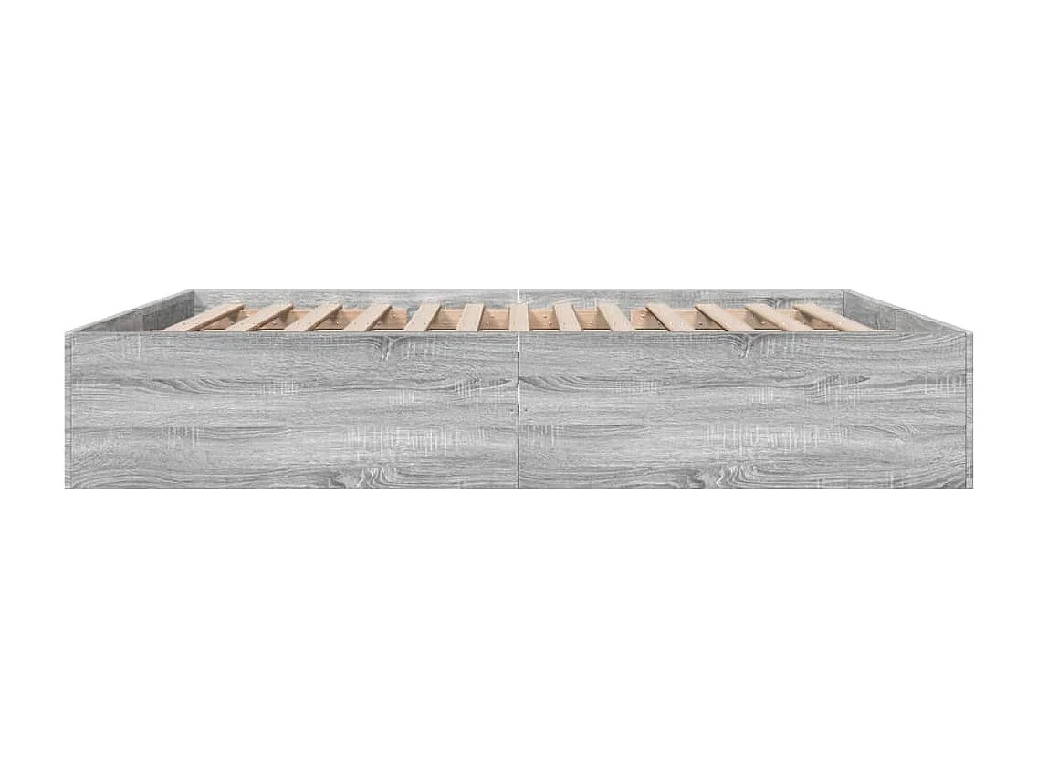 Cadre de lit sans matelas sonoma gris 200x200 cm