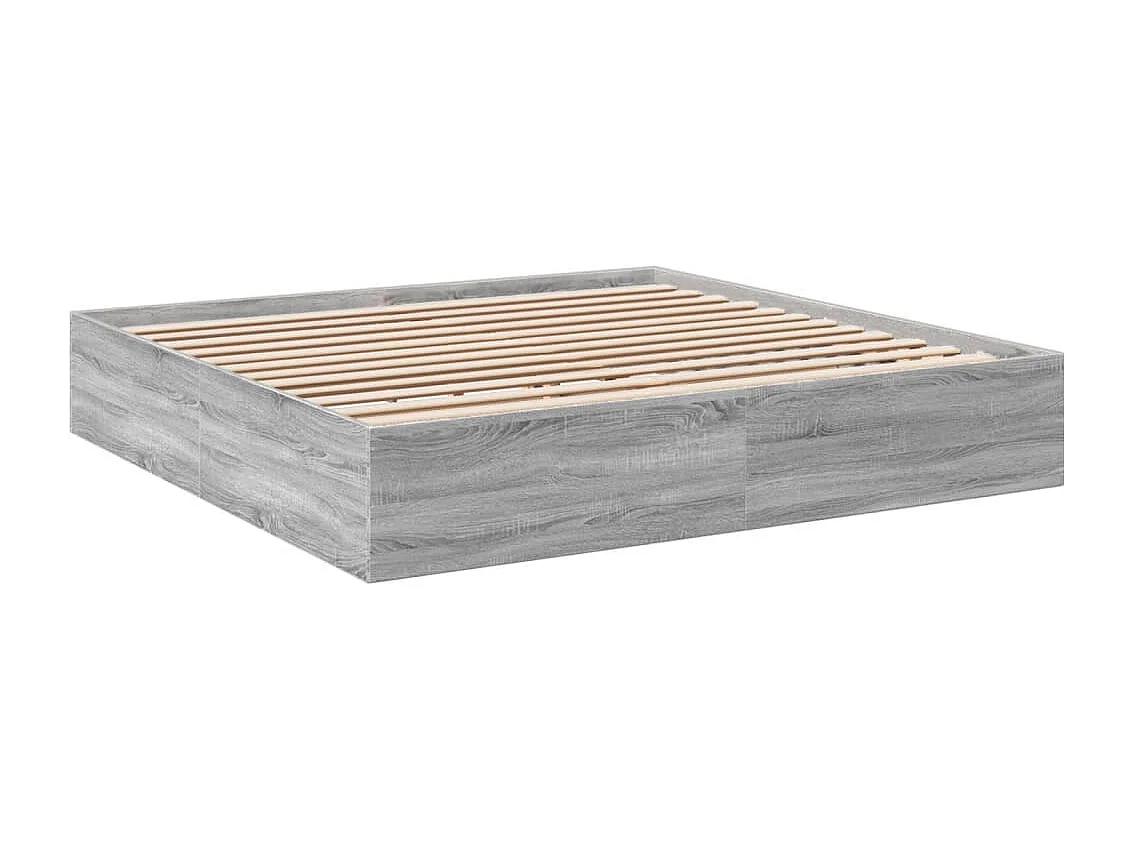 Cadre de lit sans matelas sonoma gris 200x200 cm