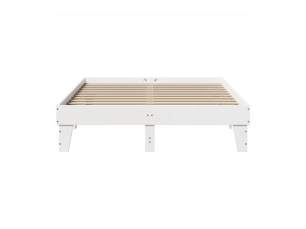 Cadre de lit sans matelas blanc 160x200 cm bois de pin massif