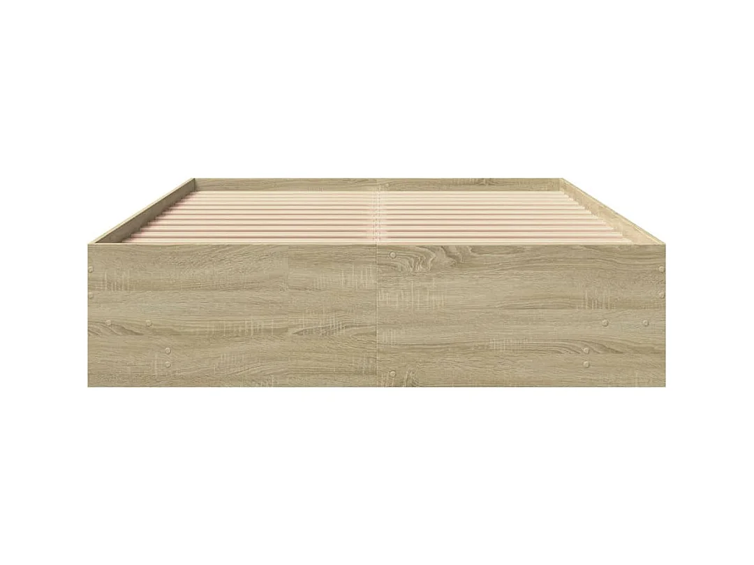 Cadre de lit sans matelas chêne sonoma 135x190 cm