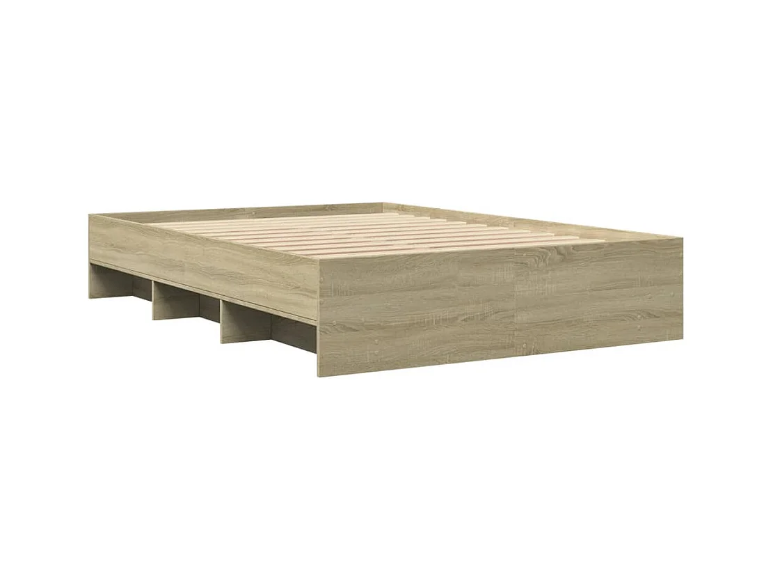 Cadre de lit sans matelas chêne sonoma 135x190 cm