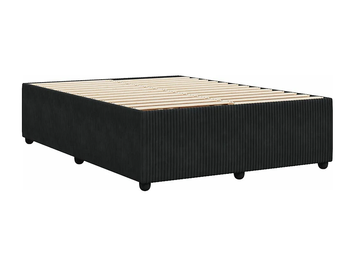 Cadre de lit sans matelas noir 160x200 cm velours