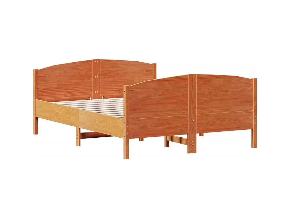 Giroletto senza Materasso Marrone Cera 150x200 cm Legno di Pino