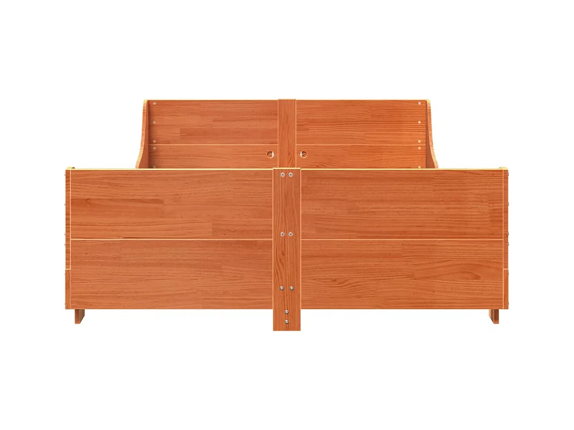 Letto senza Materasso Marrone Cera 160x200 cm in Legno di Pino