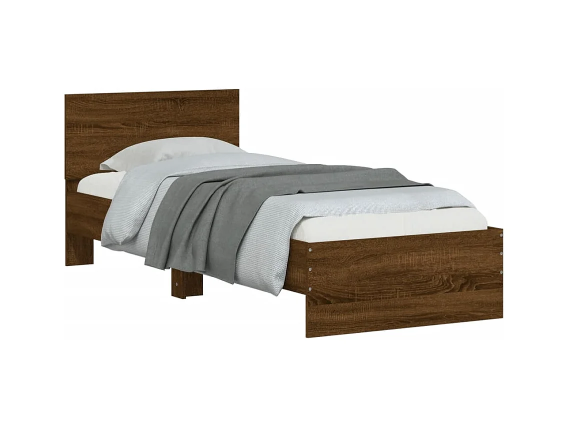 Cadre de lit sans matelas avec tête de lit 90x190 cm