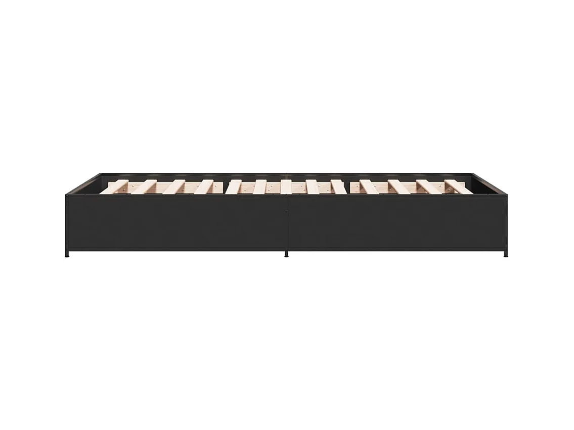 Cadre de lit sans matelas noir 90x200 cm