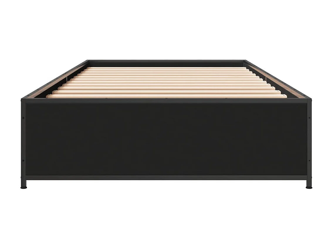 Cadre de lit sans matelas noir 90x200 cm