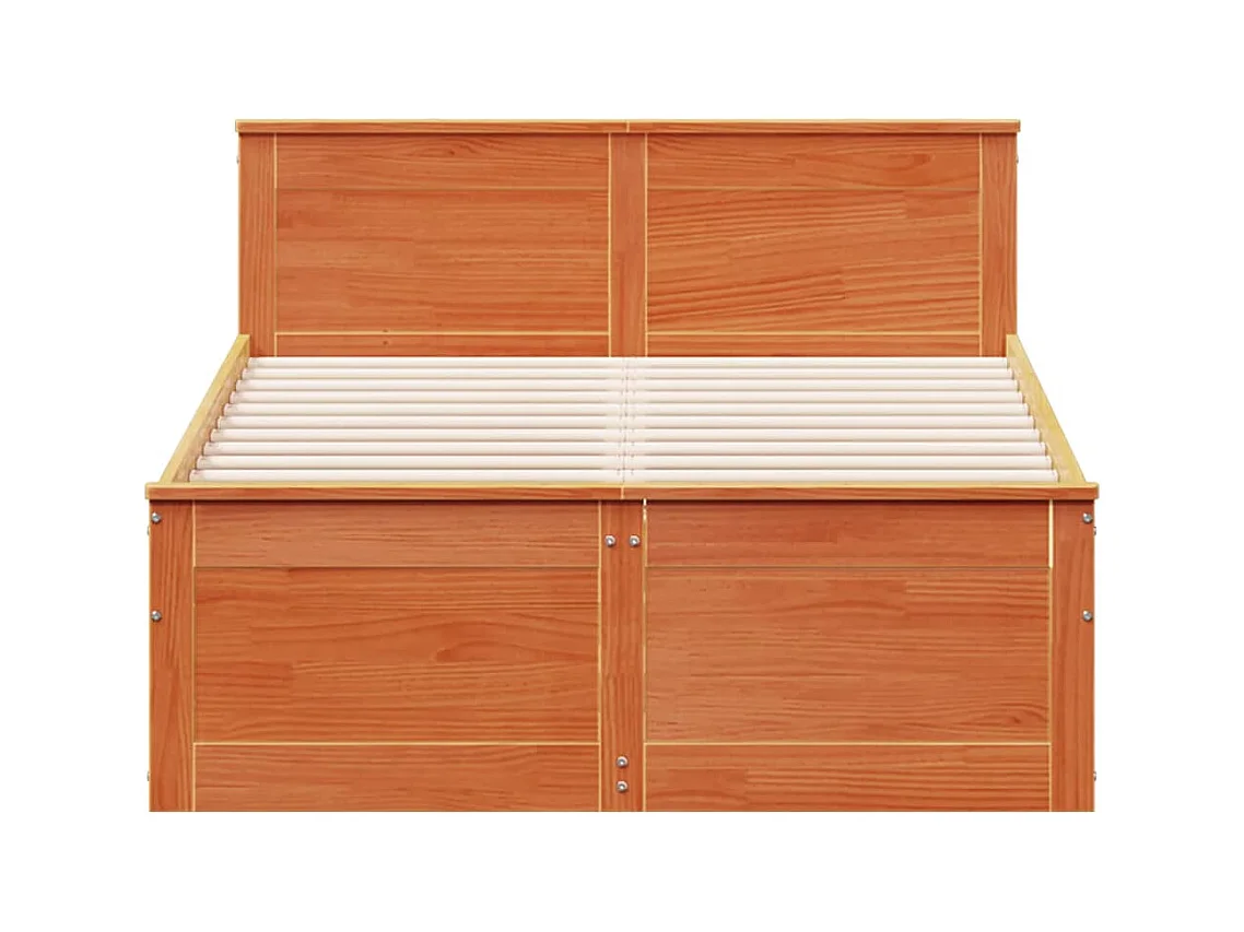 Giroletto senza Materasso con Testata Marrone Cera 120x200 Pino