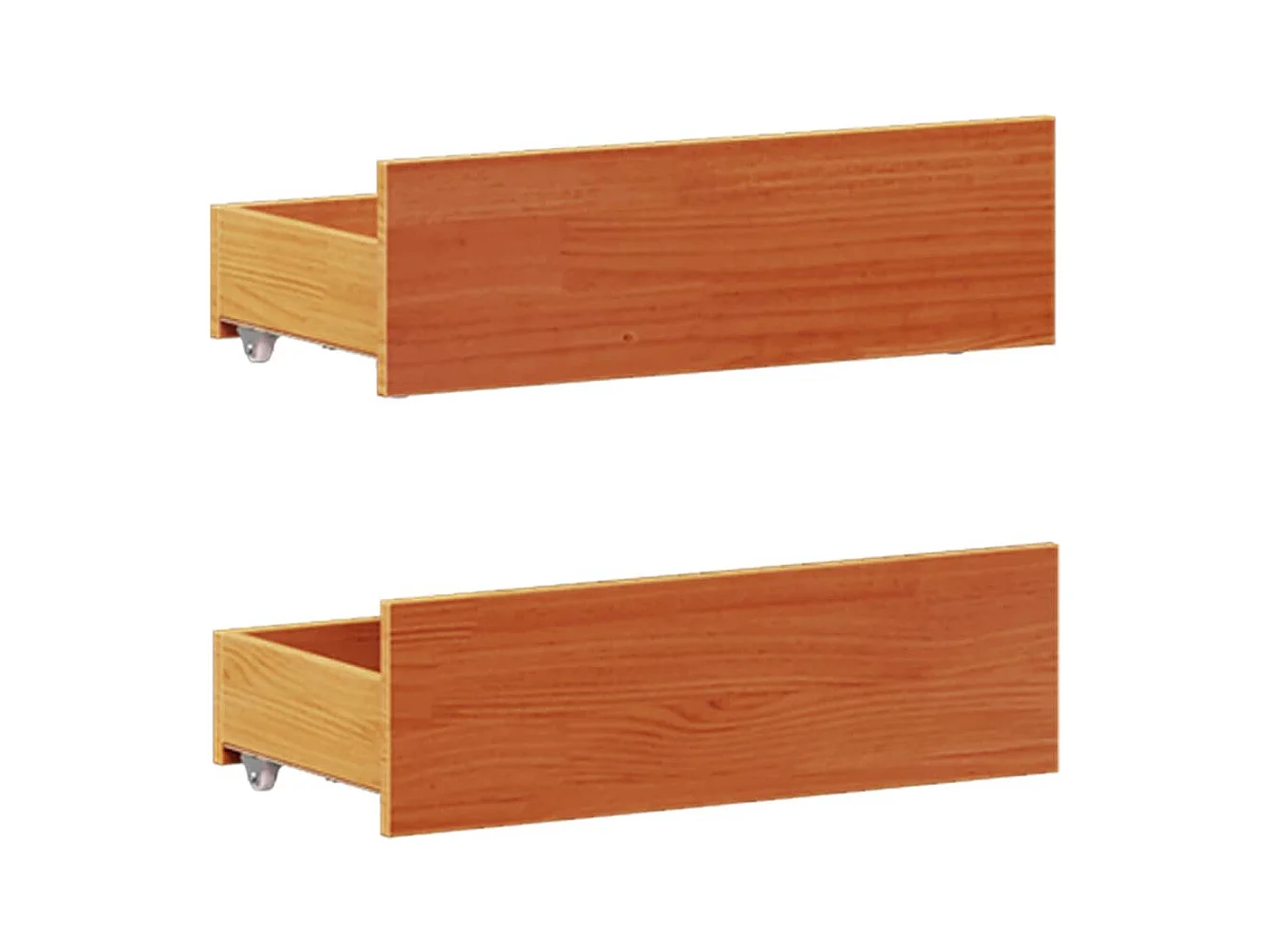 Giroletto senza Materasso con Testata Marrone Cera 120x200 Pino