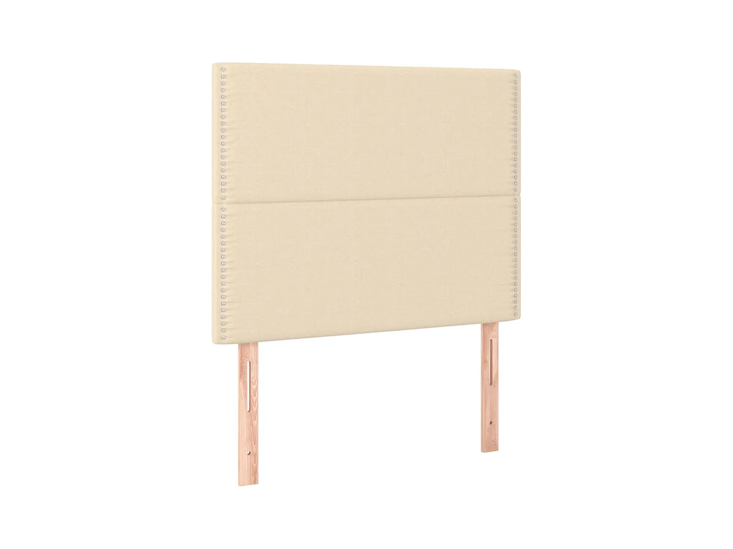 Cadre de lit sans matelas crème 100x200 cm tissu