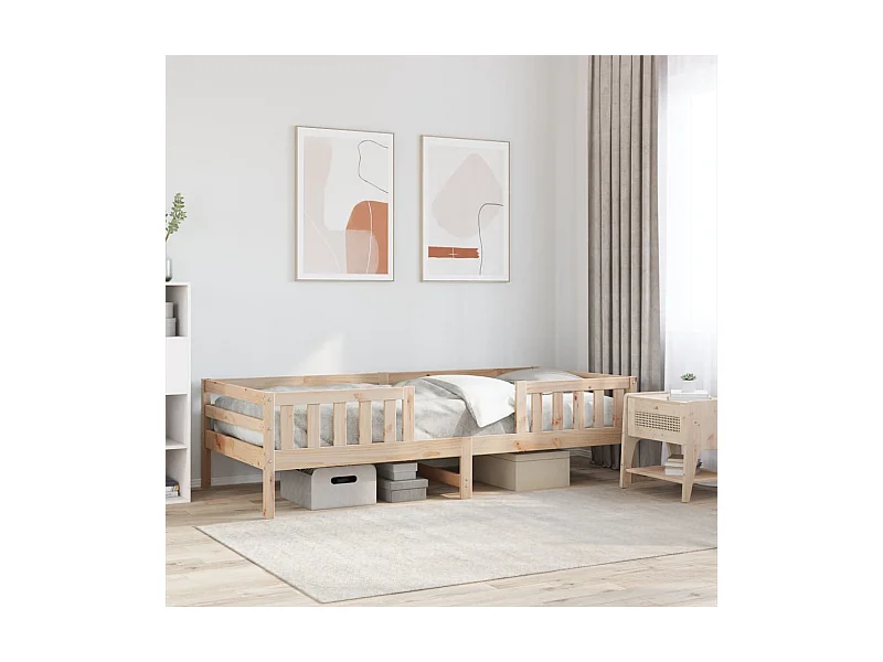 Giroletto senza Materasso 100x200 cm in Legno Massello di Pino