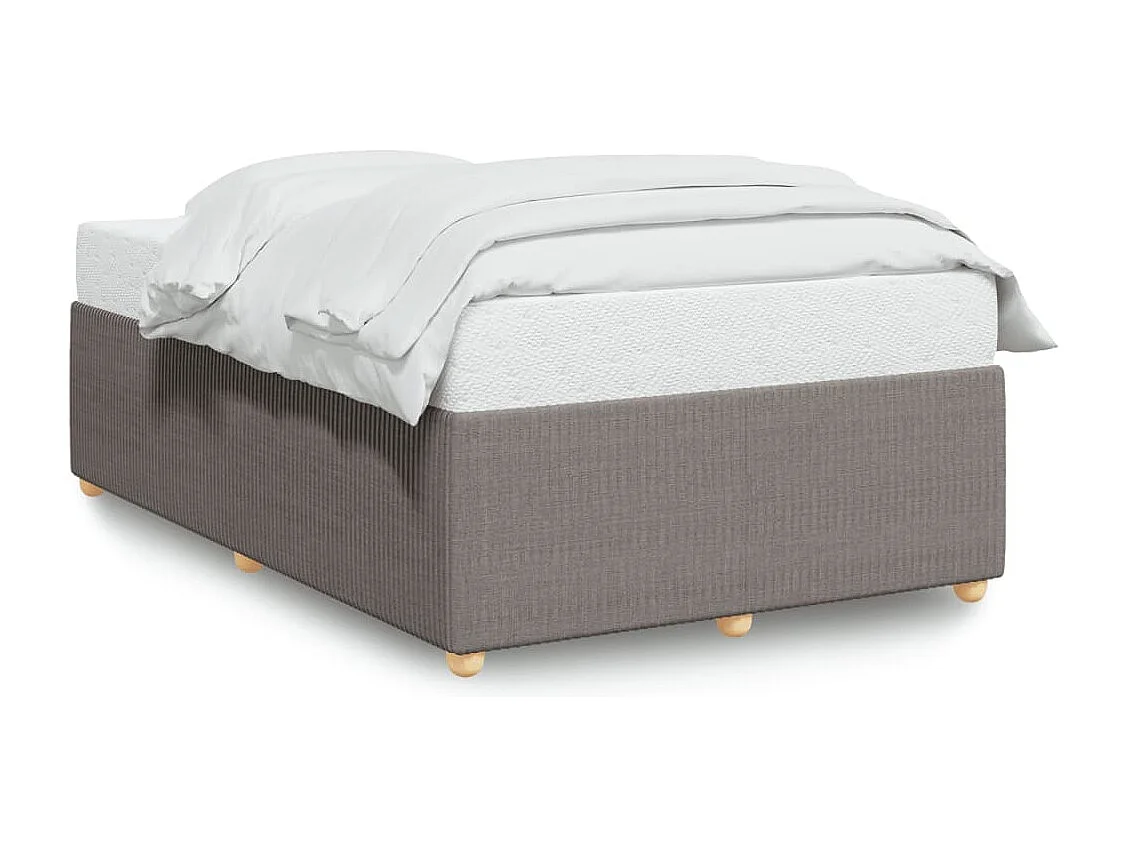Cadre de lit sans matelas taupe 120x200 cm tissu