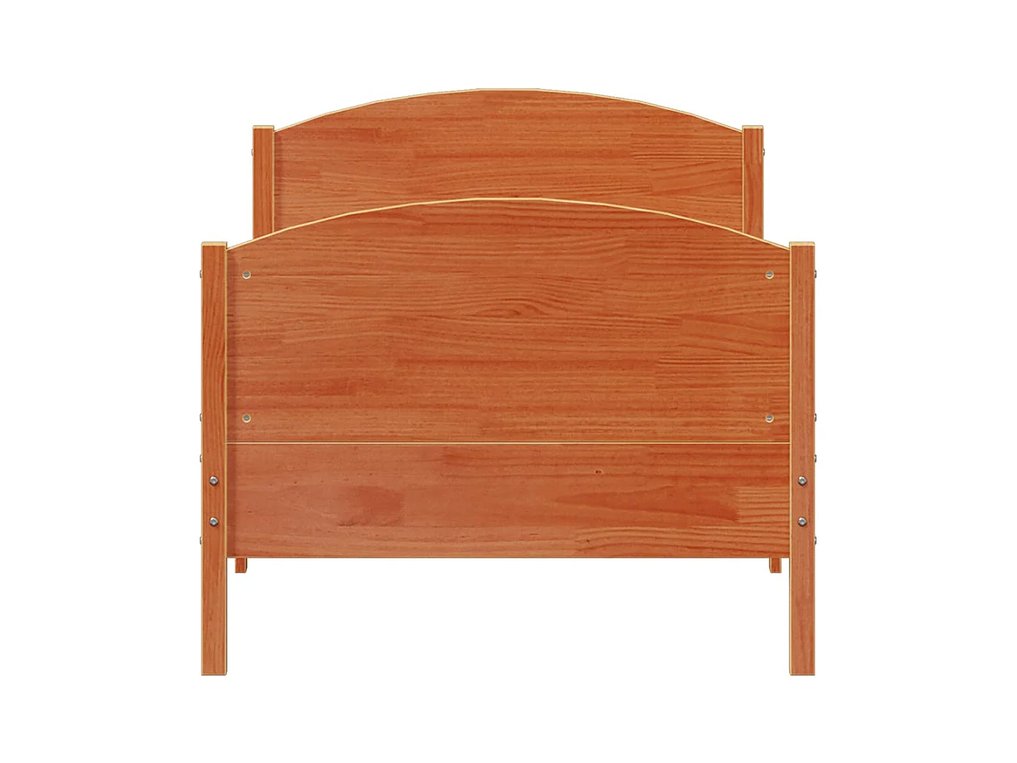 Letto senza Materasso Marrone Cera 75x190 cm in Legno di Pino