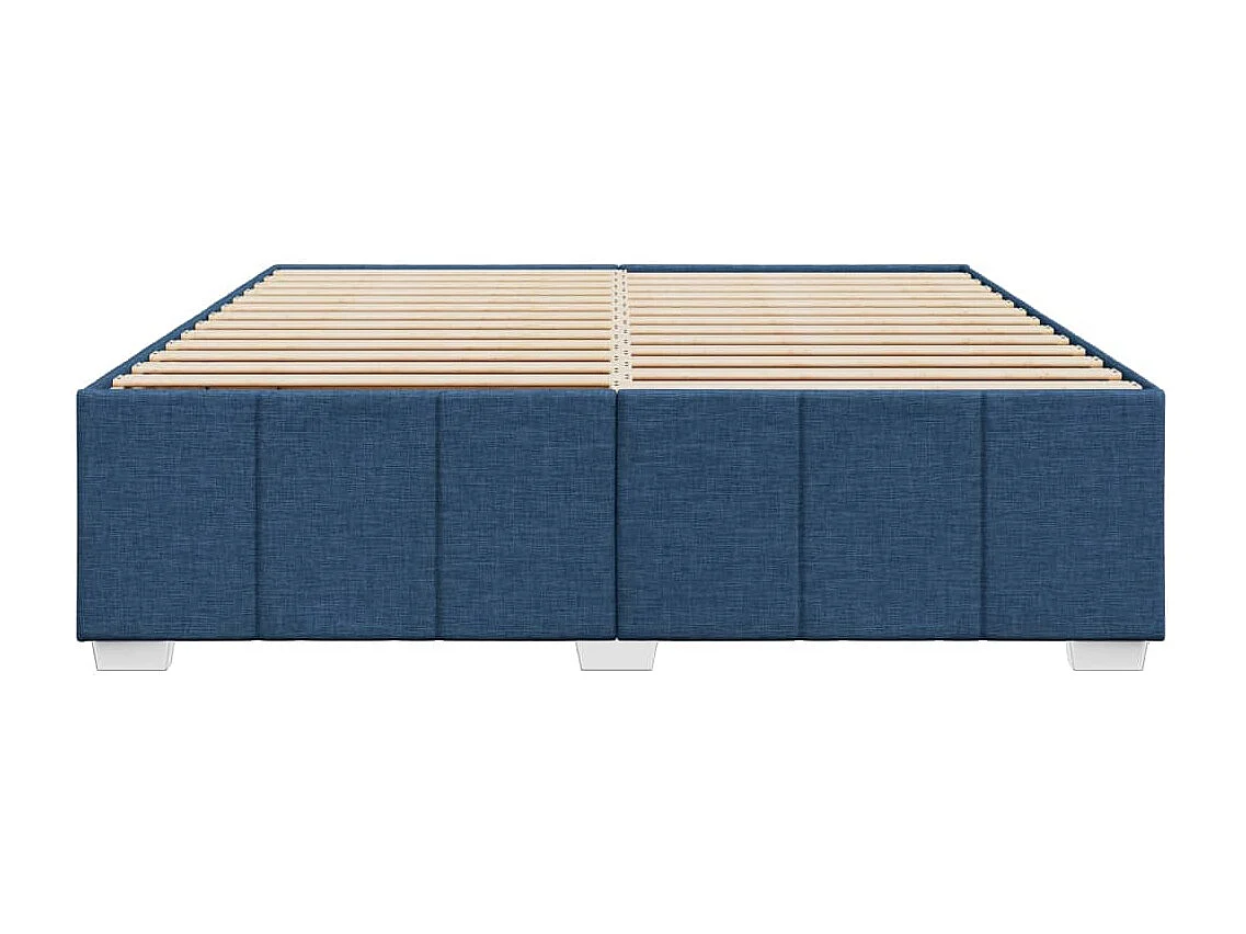 Cadre de lit sans matelas bleu 200x200 cm tissu