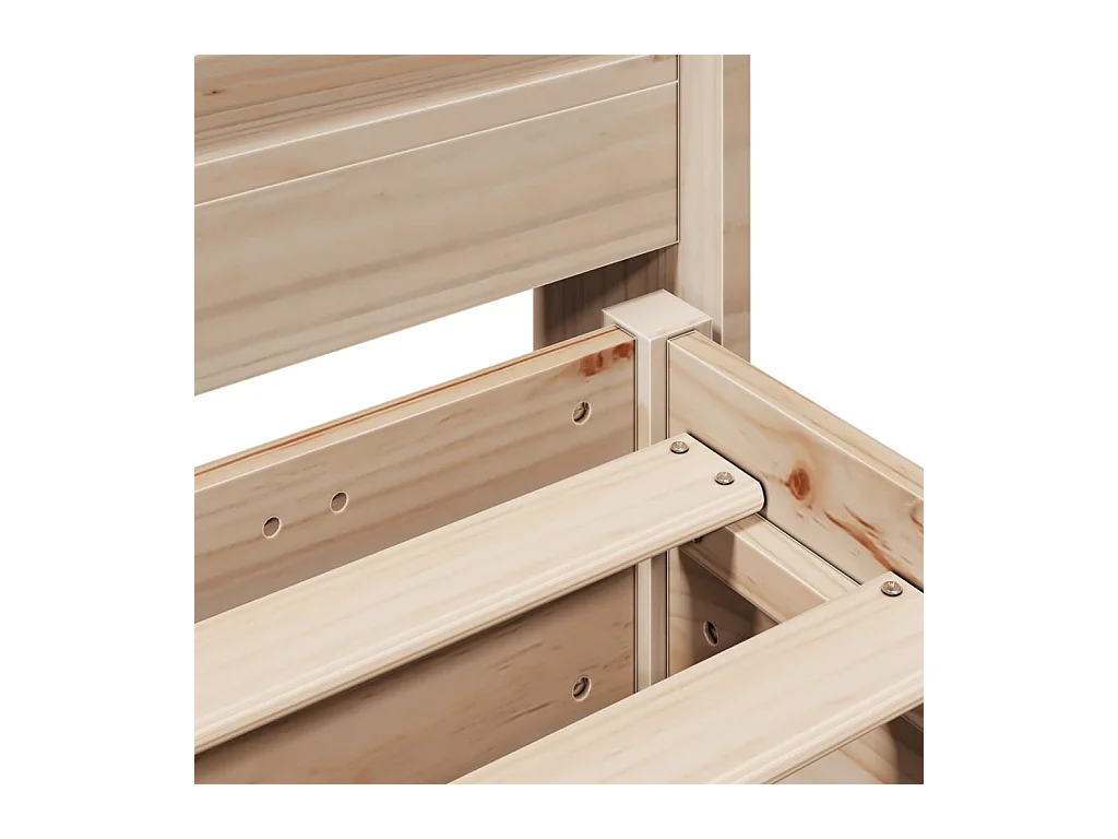 Estructura de cama sin colchón madera de pino blanco 150x200 cm