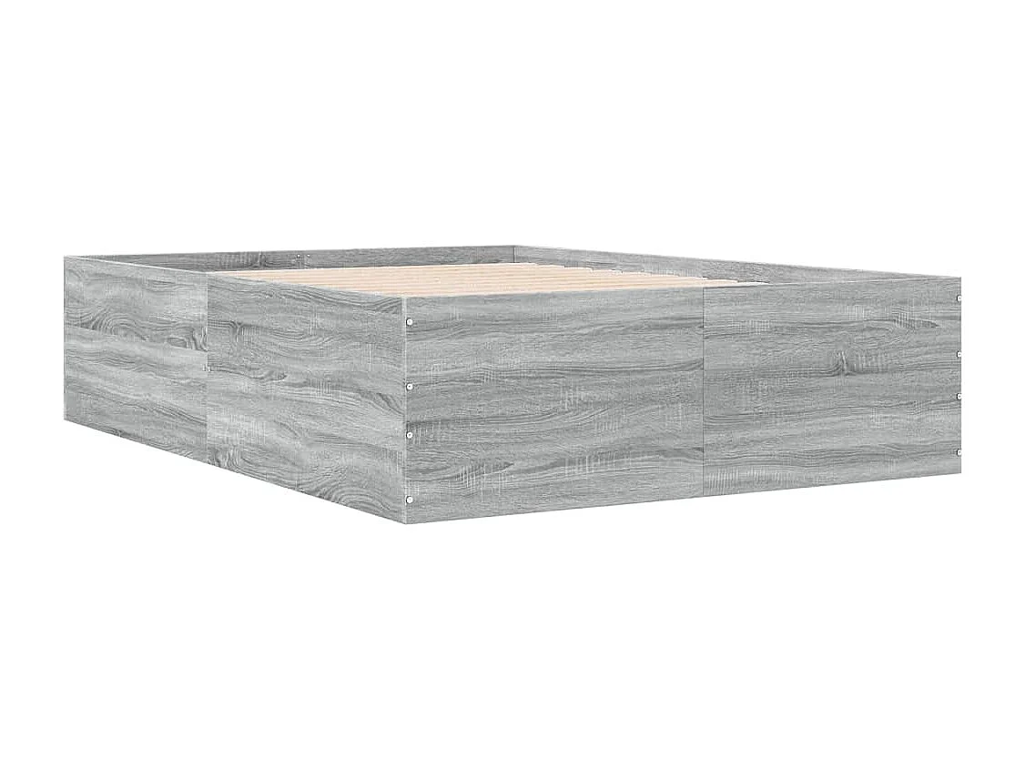 Cadre de lit sans matelas sonoma gris 120x200 cm