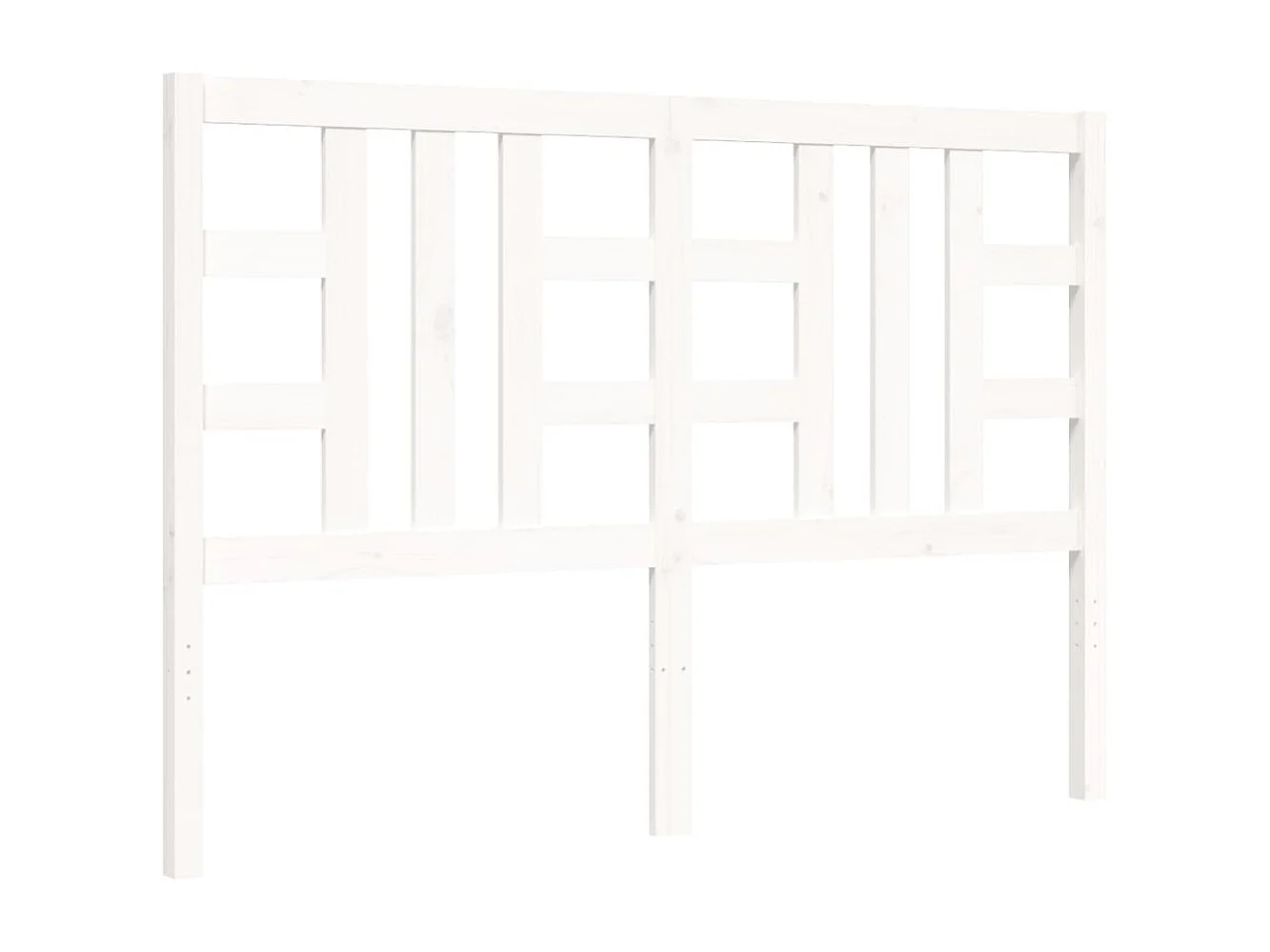 Cadre de lit sans matelas blanc 150x200 cm bois massif