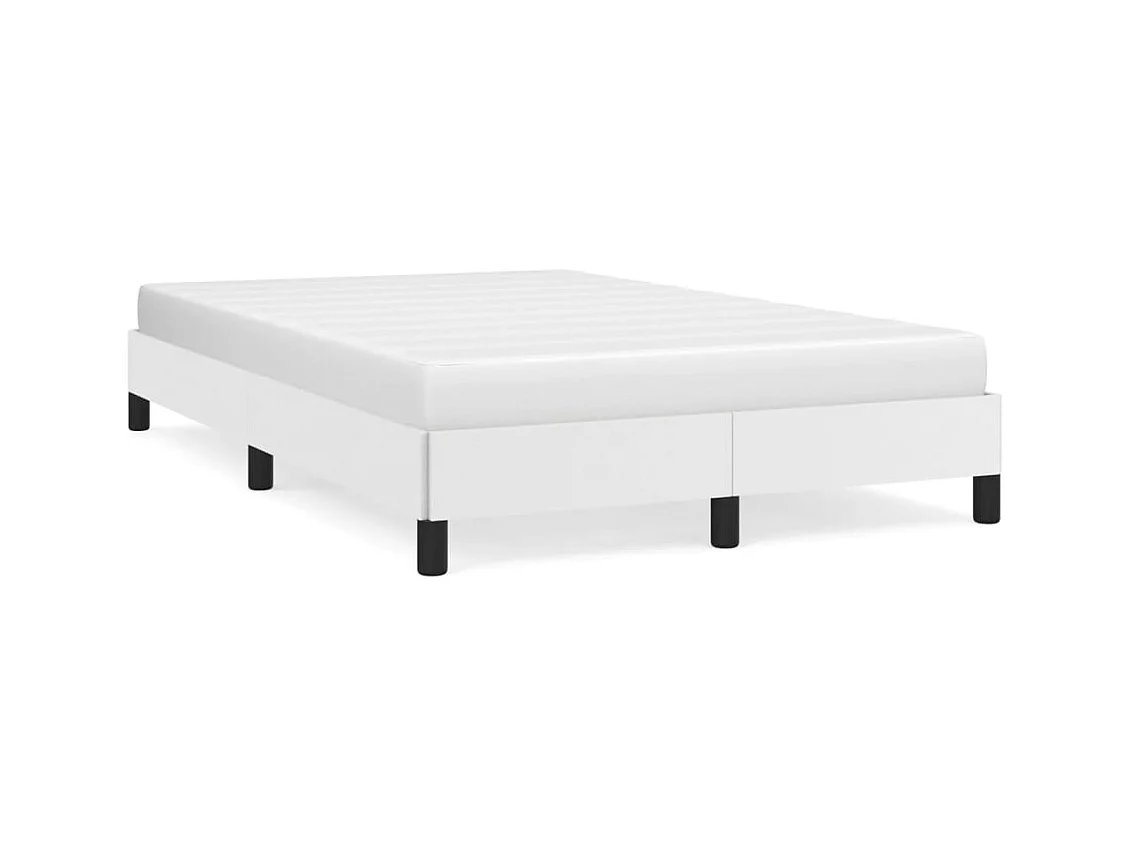 Cadre de lit sans matelas blanc 120x190 cm similicuir