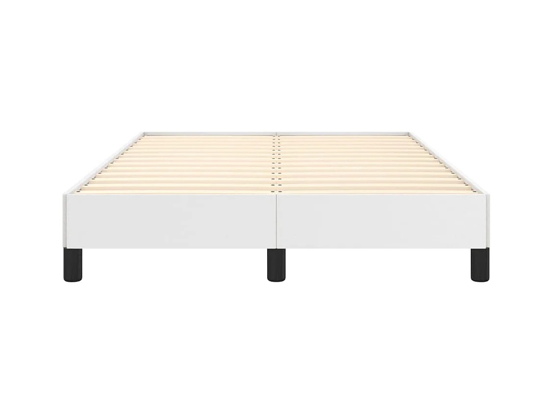 Cadre de lit sans matelas blanc 120x190 cm similicuir
