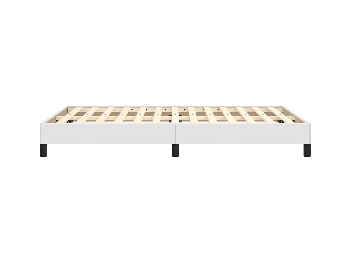 Cadre de lit sans matelas blanc 120x190 cm similicuir