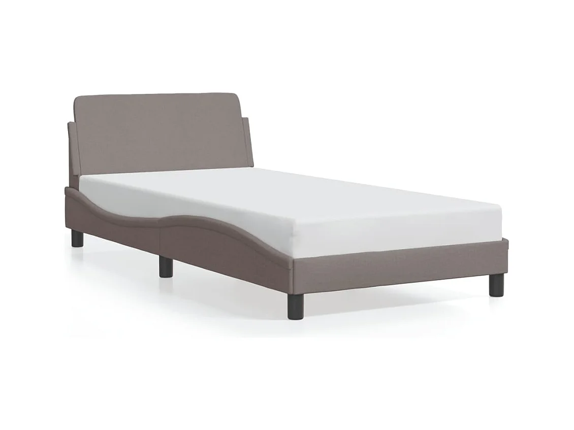 Bedframe zonder matras 100x200 cm stof taupe