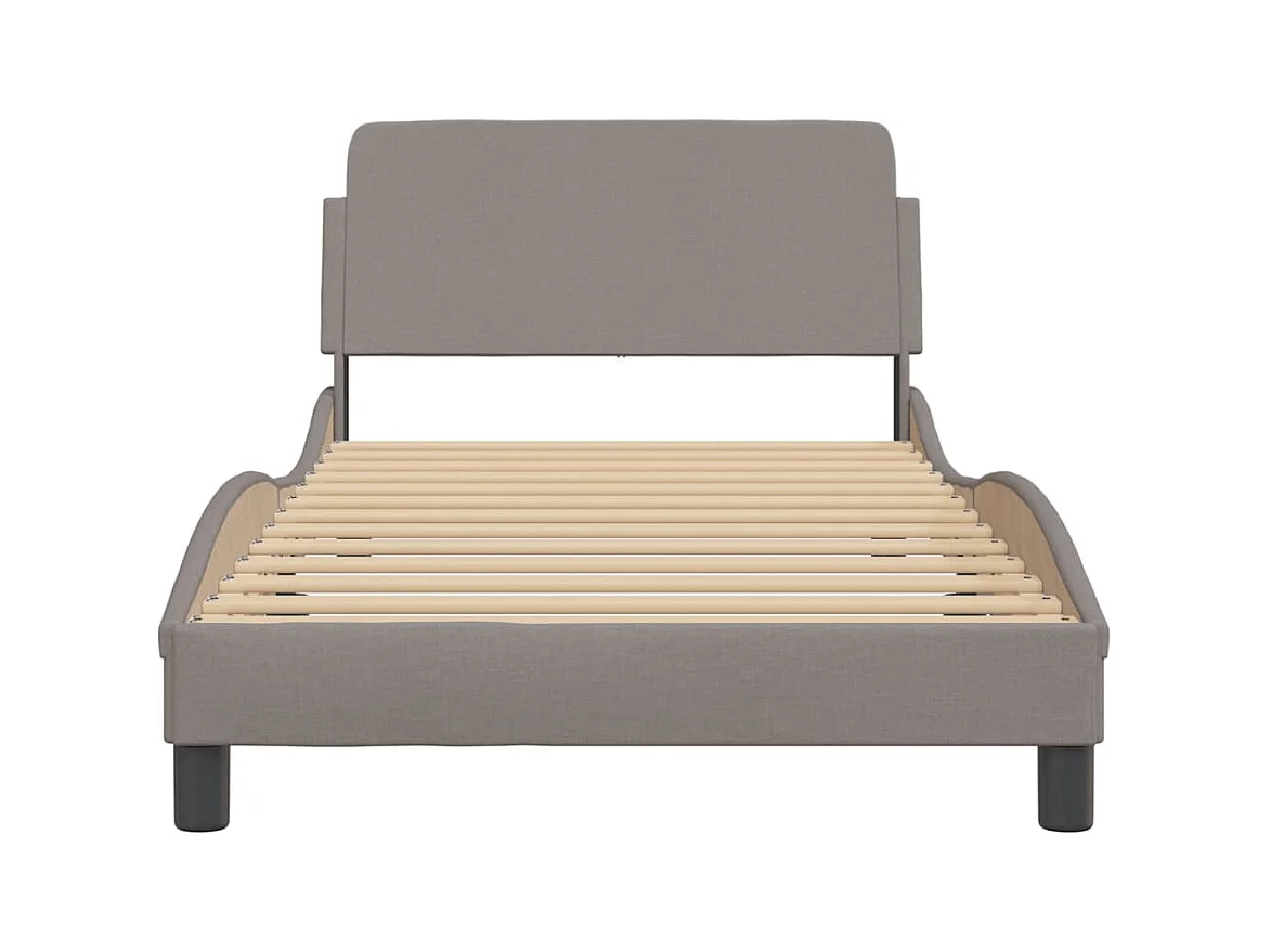 Cadre de lit sans matelas taupe 100x200 cm tissu