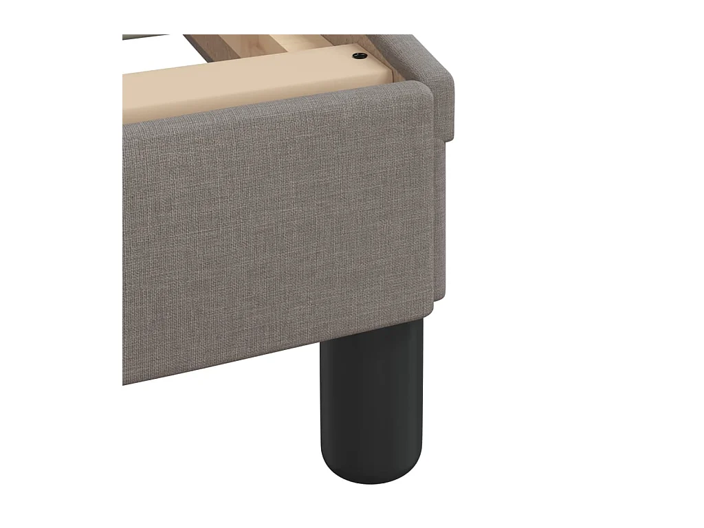Cadre de lit sans matelas taupe 100x200 cm tissu