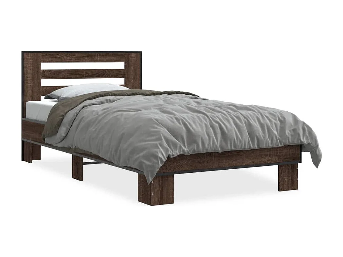 Cadre de lit sans matelas chêne marron 90x200 cm