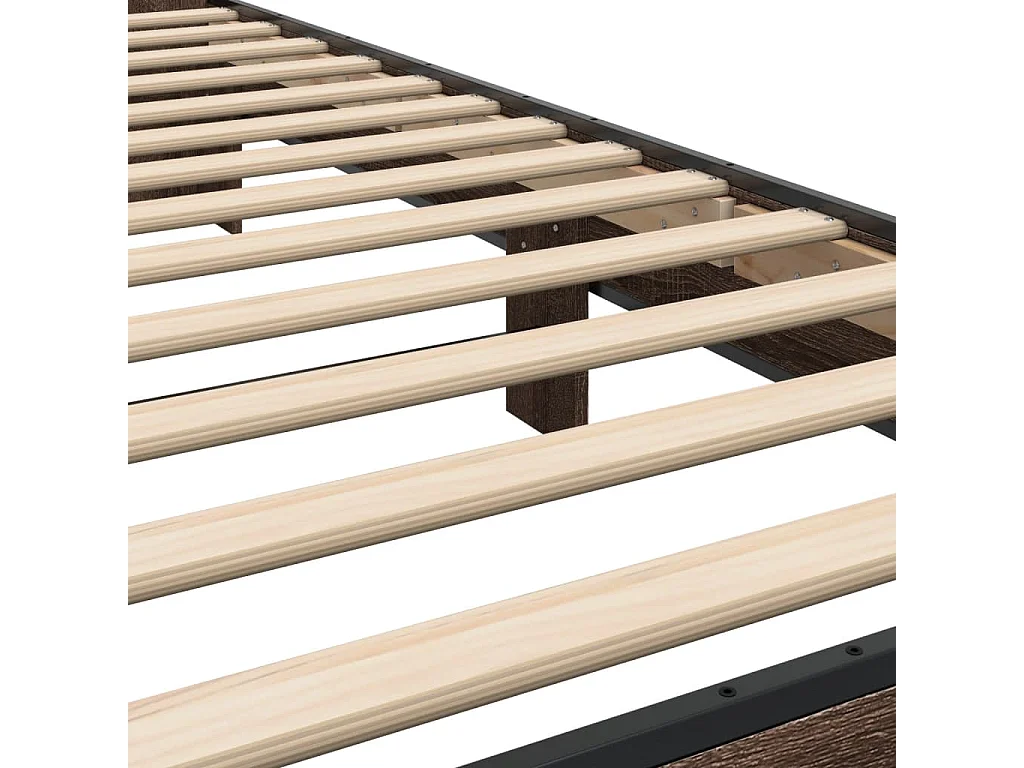 Cadre de lit sans matelas chêne marron 90x200 cm