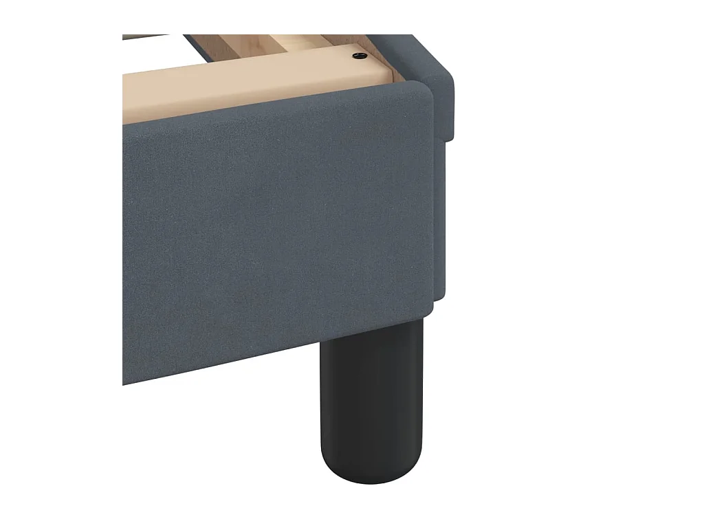 Cadre de lit sans matelas gris foncé 100x200 cm velours