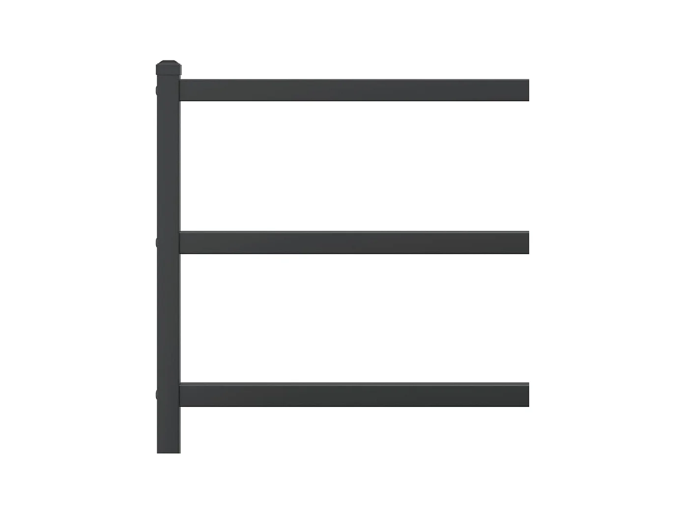 Giroletto con Testiera e Pediera Metallo Nero 90x190 cm