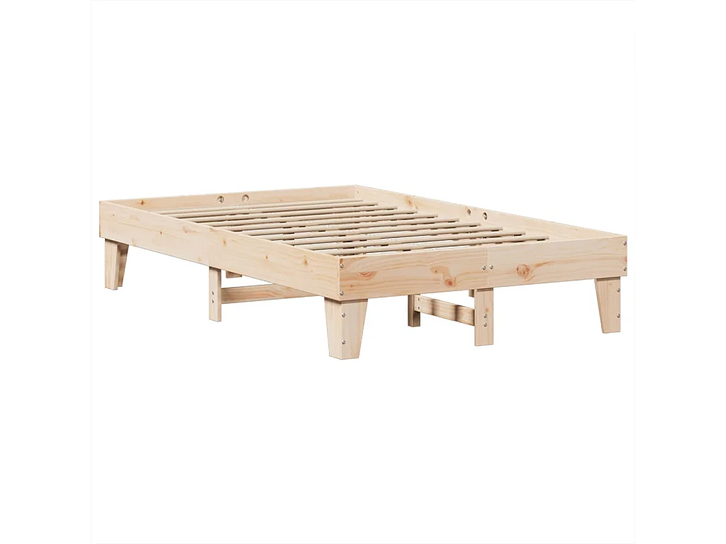 Cadre de lit sans matelas 135x190 cm bois de pin massif