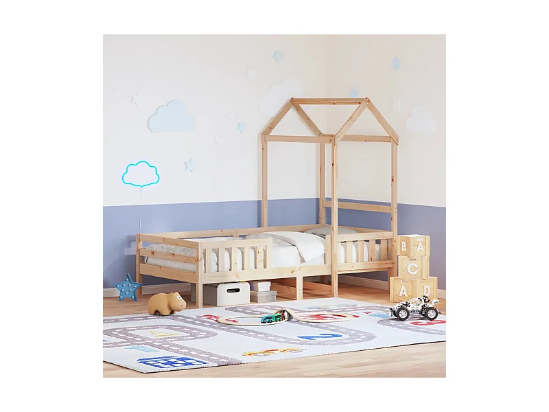 Giroletto con Tetto 100x200 cm in Legno Massello di Pino