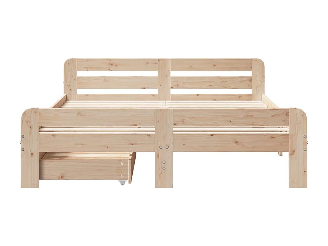 Cadre de lit sans matelas 140x200 cm bois massif de pin
