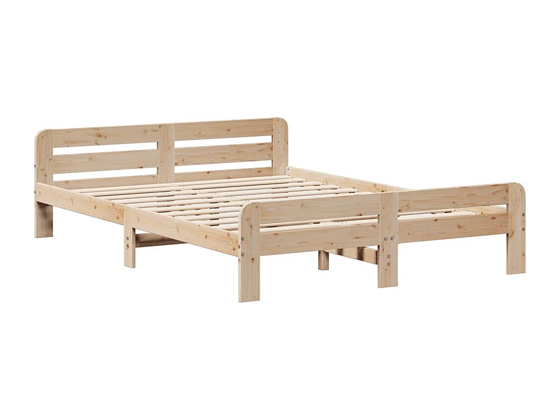Cadre de lit sans matelas 140x200 cm bois massif de pin