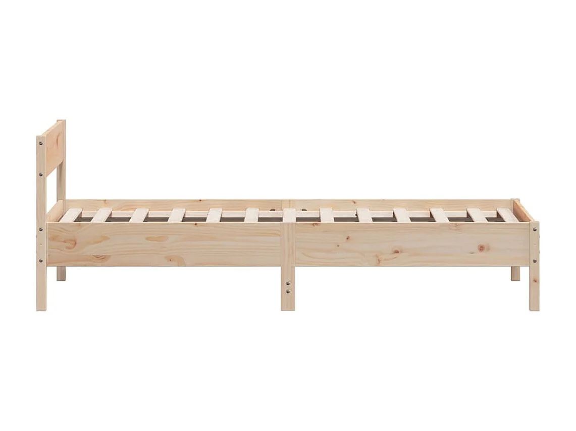 Cama sem colchão 75x190 cm madeira de pinho maciça