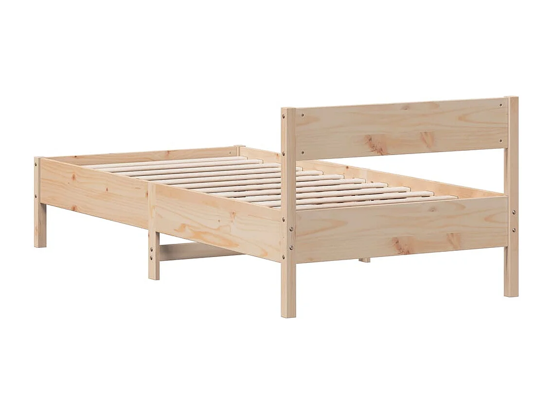 Cadre de lit sans matelas 75x190 cm bois de pin massif