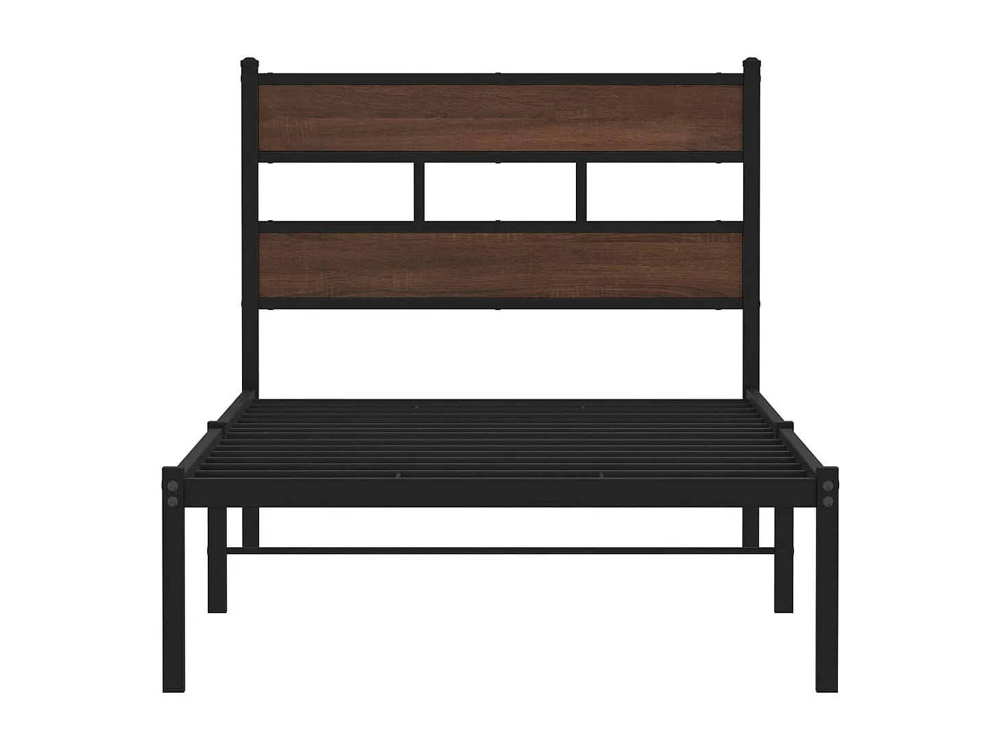 Giroletto senza Materasso con Testiera Rovere Marrone 75x190 cm