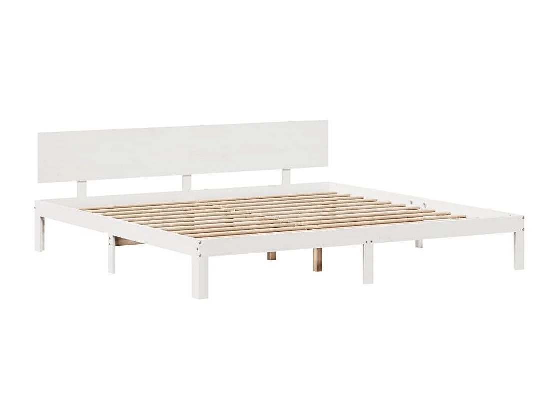 Cadre de lit avec tiroirs sans matelas blanc 180x200 cm